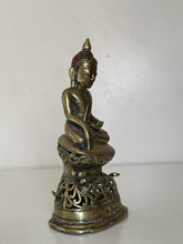 Charger l&#39;image dans la galerie, Bouddha et encensoir en bronze avec belle patine , XIXème
