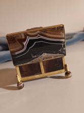 Charger l&#39;image dans la galerie, Petit coffret en agate et laiton doré , époque Napoléon III
