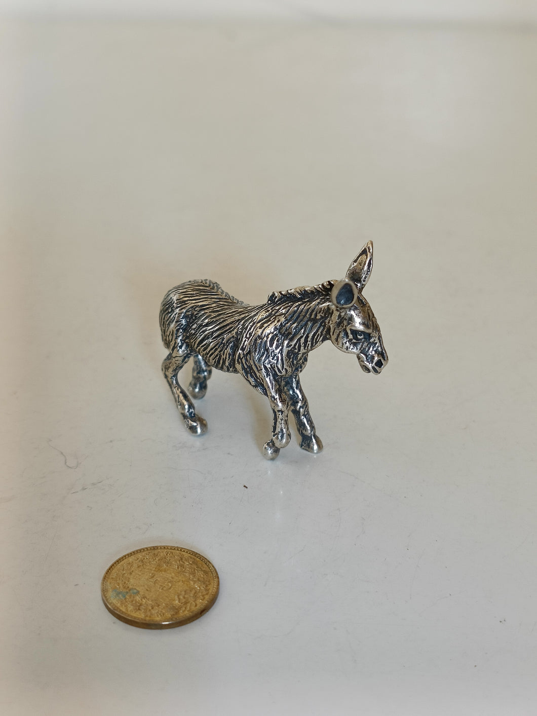 Figurine âne en argent massif 0.800