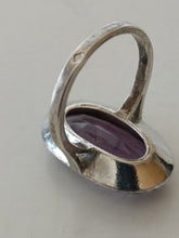 Charger l&#39;image dans la galerie, Bague argent et améthyste et Marcassite début XX en argent . Poinçon français Minerve
