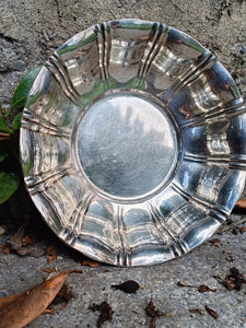 Corbeille ronde à pain en argent massif Allemand fin XIXÈME