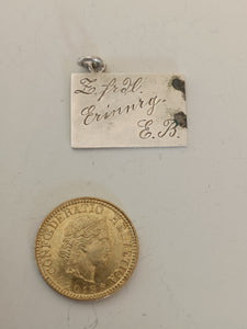 Petit pendentif carte postale Allemande début 1900