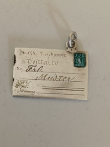 Petit pendentif carte postale Allemande début 1900
