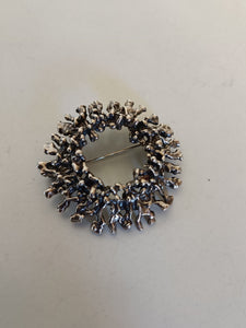 Broche en argent moderniste vers 1970