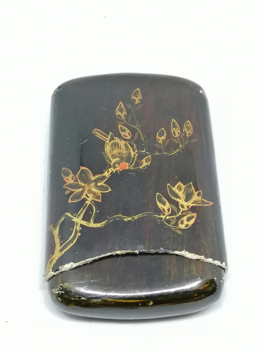 Etui Japonais papier maché peint.