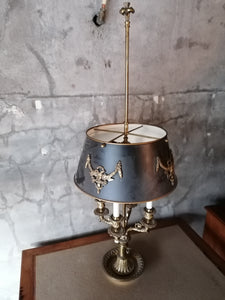 Rare Lampe bouillote Empire en bronze