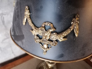 Rare Lampe bouillote Empire en bronze