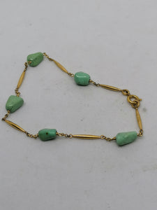 Bracelet doré et Turquoise