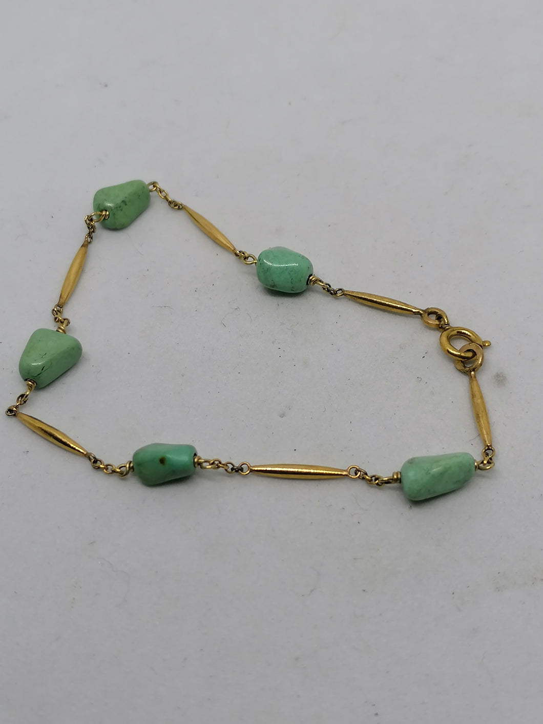 Bracelet doré et Turquoise
