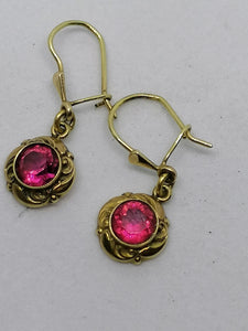 Paire de boucle d'oreille or bas titre