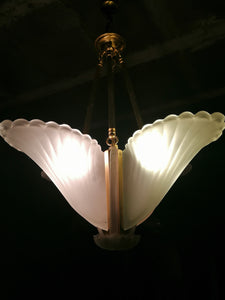 Lustre 4 feux Art Déco