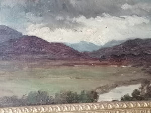 Ecosse , Spey Valley huile sur carton