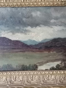 Ecosse , Spey Valley huile sur carton