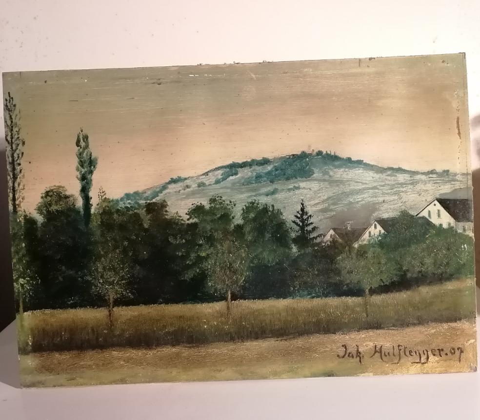 Paysage campagnard signé Hulftegger
