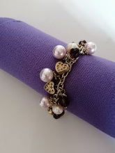 Charger l&#39;image dans la galerie, Bracelet fantaisie  métal doré et perle 
