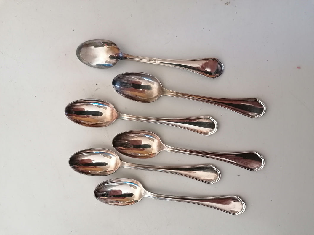 6 cuillères à café en argent