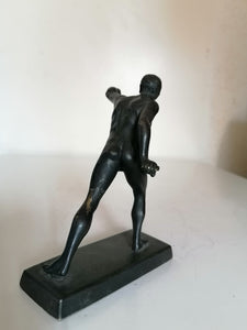 Bronze ancien lancé de javelot