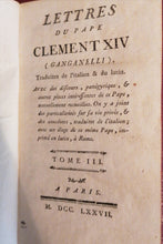 Charger l&#39;image dans la galerie, Lettres du pape Clément XIV (Ganganelli)
