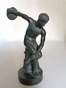 Discobole  Grecque 19ème, en bronze