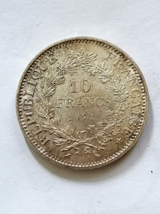 10 fr Français en argent 1971 TB
