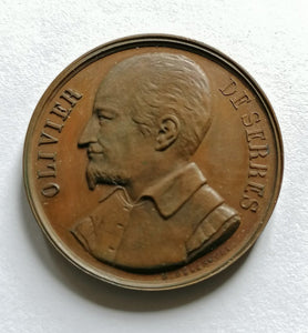 Médaille en cuivre Olivier De Serres Société d'Agriculture
