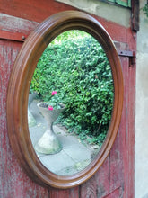 Charger l&#39;image dans la galerie, Grand miroir ovale bois massif
