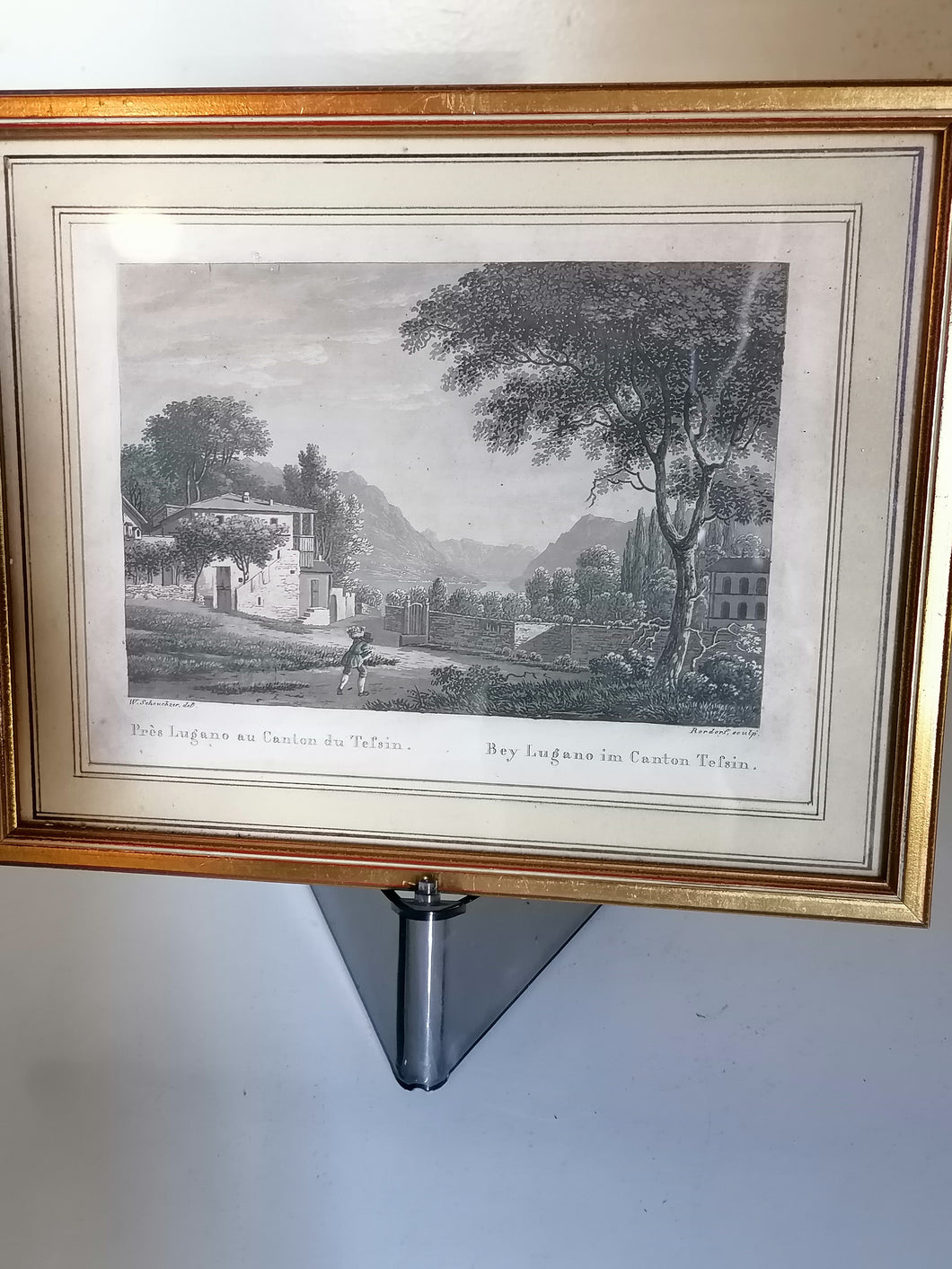 Gravure ancienne, près de Lugano