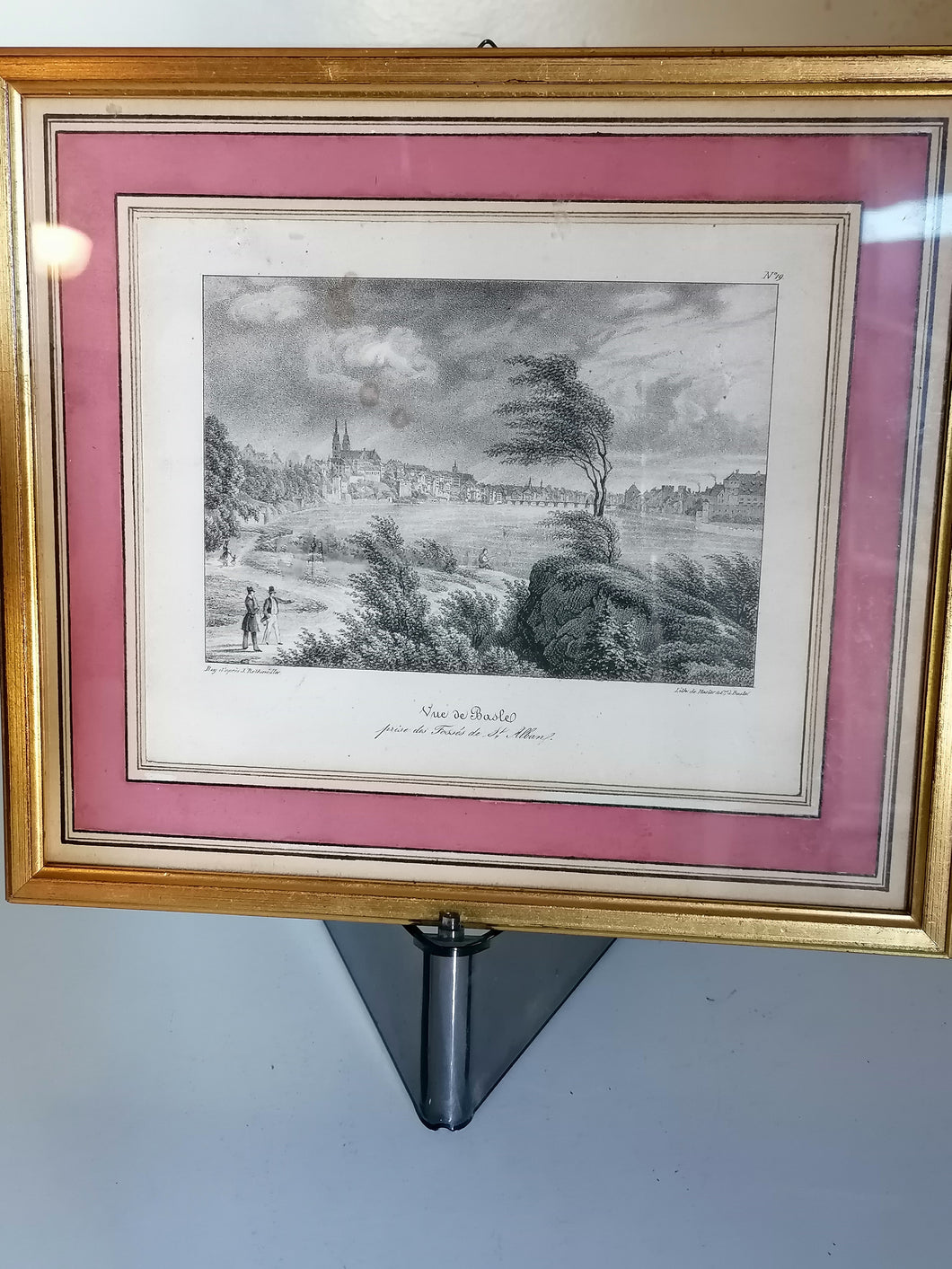 Gravure ancienne, vue de Bâle