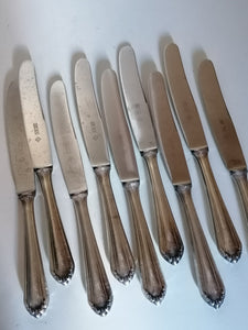 Serie de 9 grands couteaux