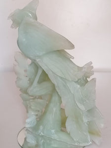 Statue en jade, oiseau  du paradis Chinois