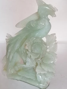 Statue en jade, oiseau  du paradis Chinois