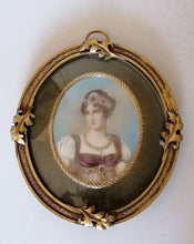 Charger l&#39;image dans la galerie, Miniature peinte à la main, portrait femme

