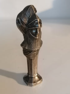 Cachet sceau en argent, chevalier casqué
