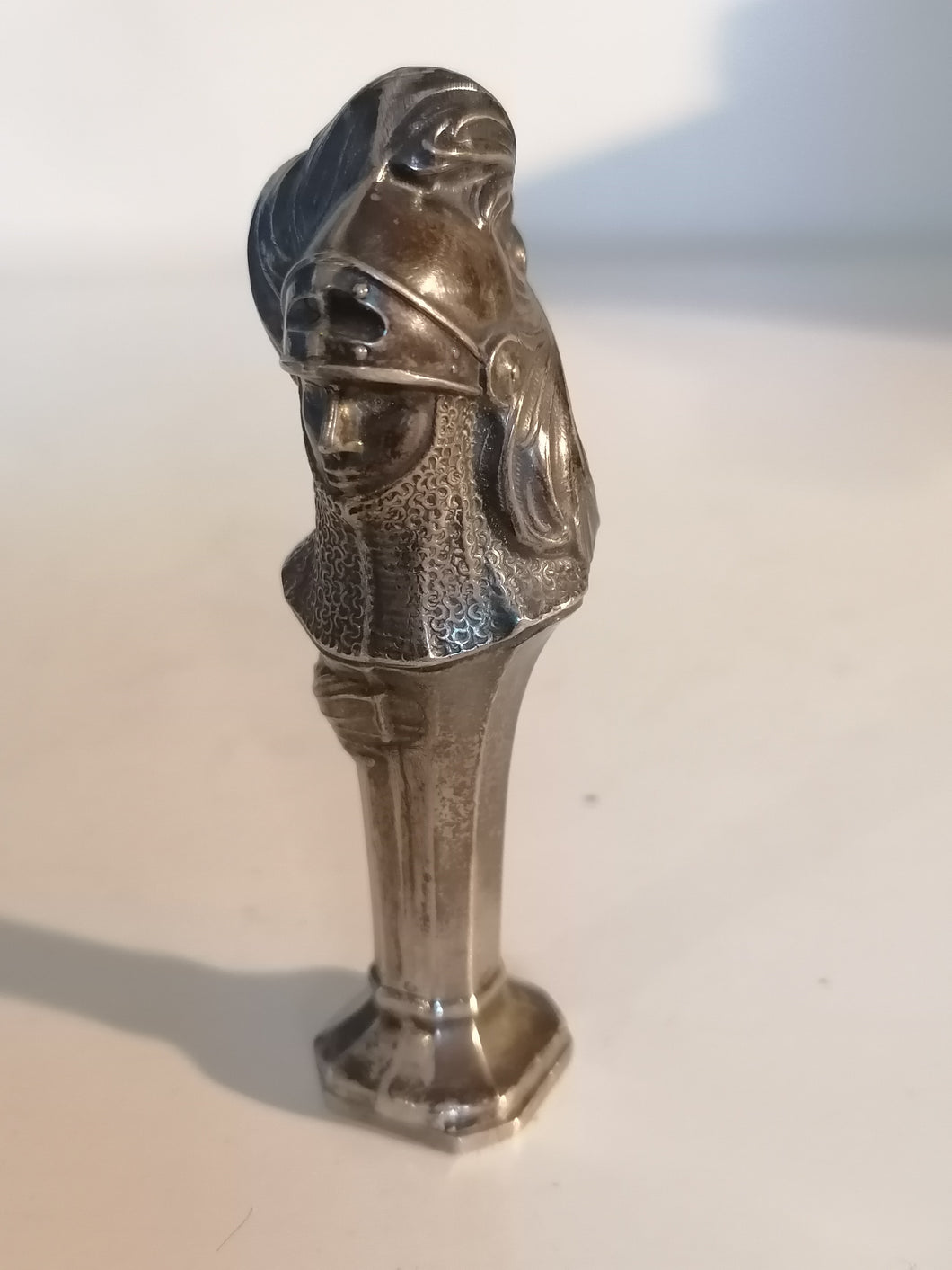 Cachet sceau en argent, chevalier casqué
