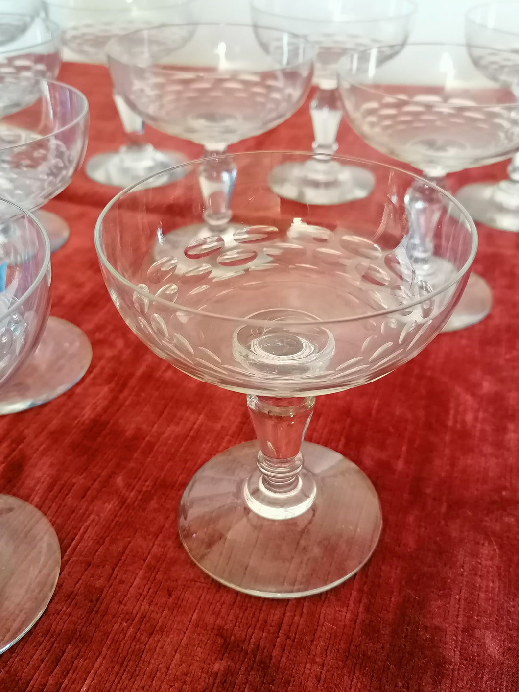 10 coupes à Champagne en cristal