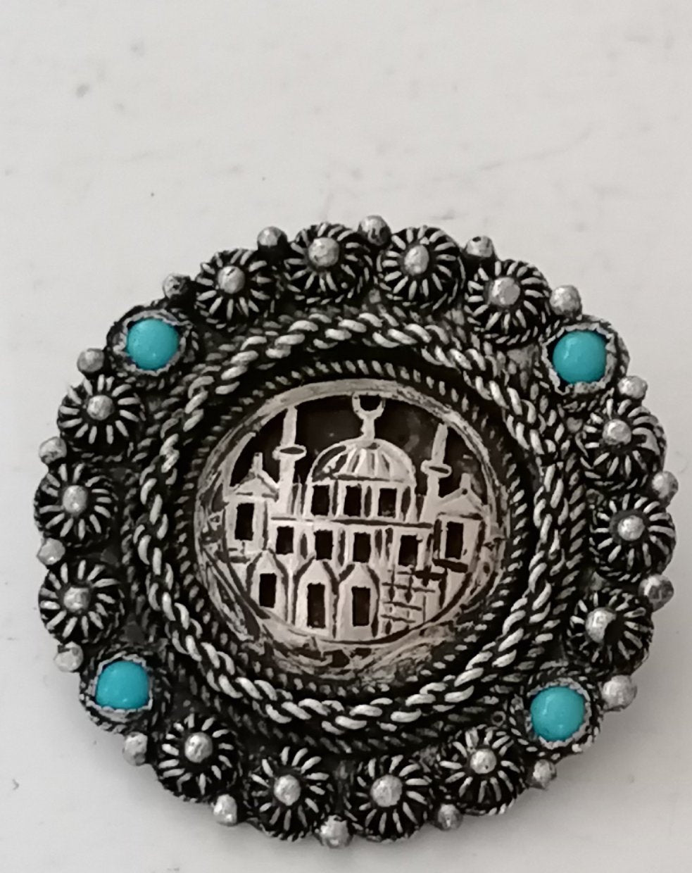Broche orientale en argent 