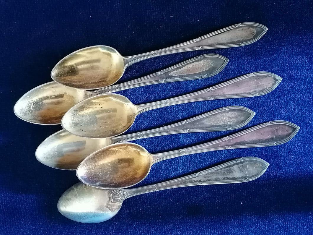 6 cuillères à café argent 0.800
