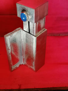 Étui à rouge à lèvre en argent avec miroir