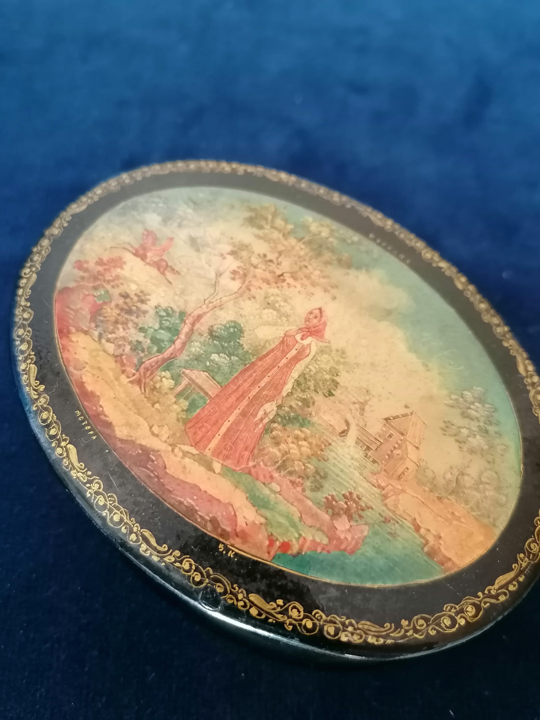 Boîte en papier mâché Russe