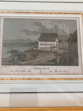 Charger l&#39;image dans la galerie, Gravure ancienne lac de Zurich
