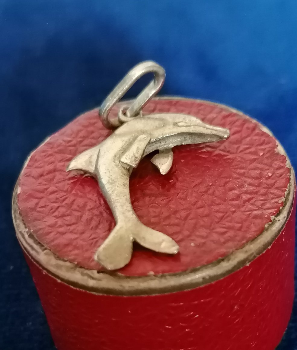 Pendentif dauphin en argent 