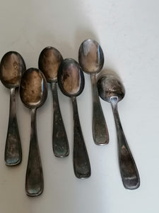 6 cuillères à café, argent 