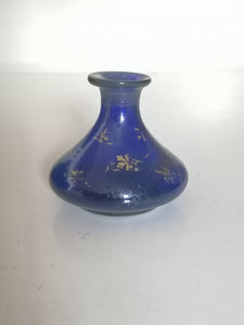 Petit vase 19ème  en opaline bleu, 