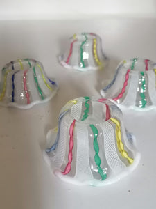 4 coupelles en verre soufflé de murano