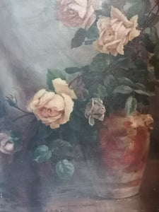Matti Jerdelet peintre Genevoise, huile sur toile nature morte