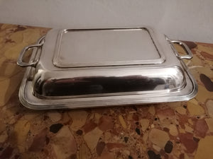 Double plat ancien, en métal argenté Anglais. 