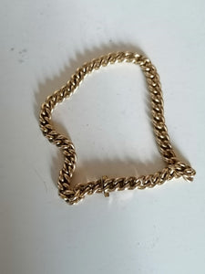 Bracelet vintage doré laminé 