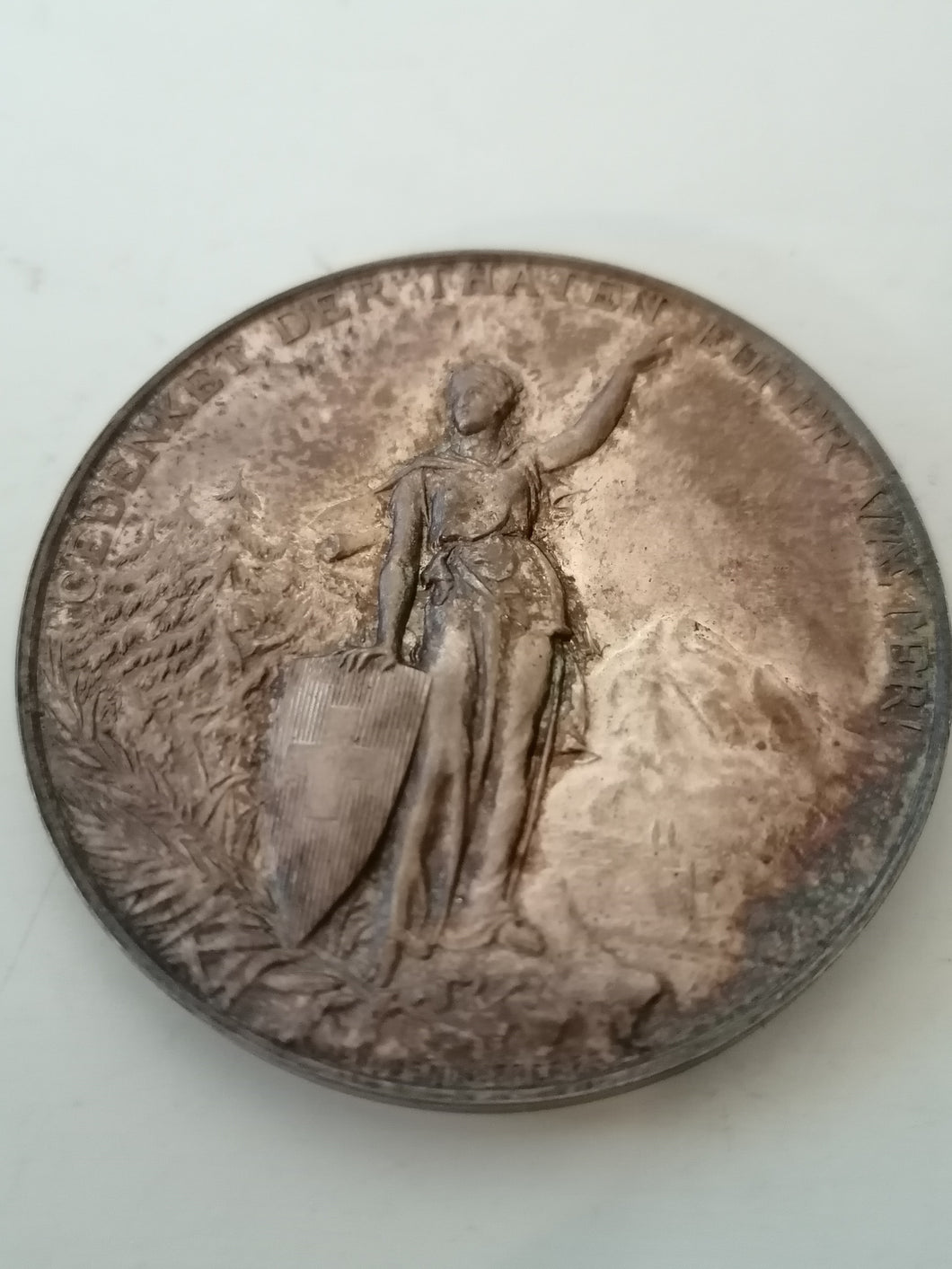 GLARUS Tir cantonal 1892 médaille en argent SUP