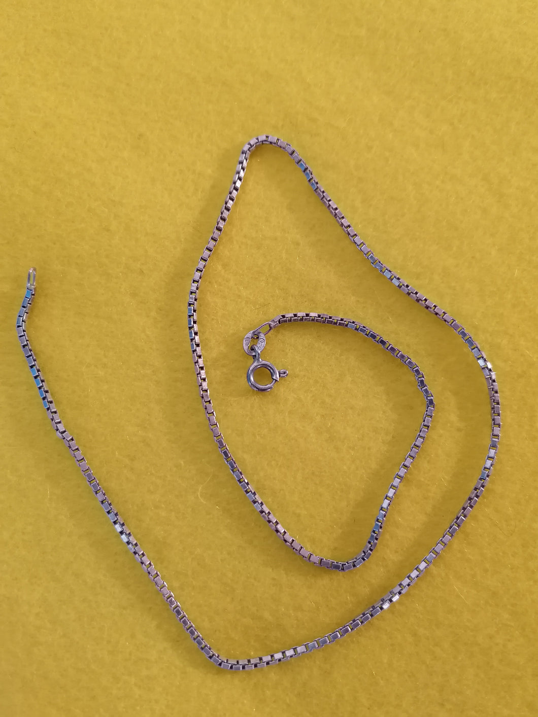 Chaîne argent maille carré, 42cm