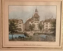 Charger l&#39;image dans la galerie, D&#39;après Dubois, lithographie de la tour de L&#39;Isle à Genève.
